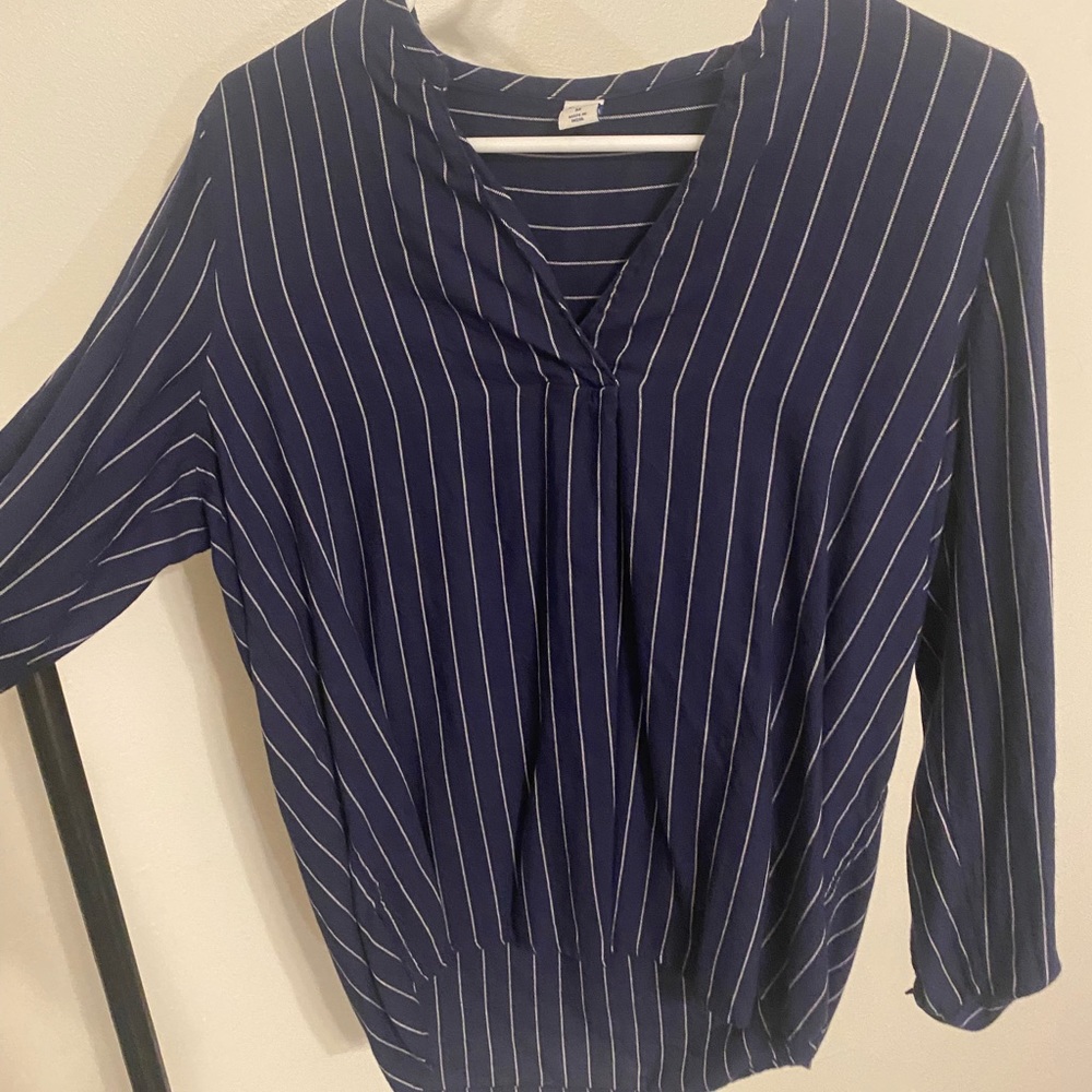 * SOLD* Stripped navy blouse